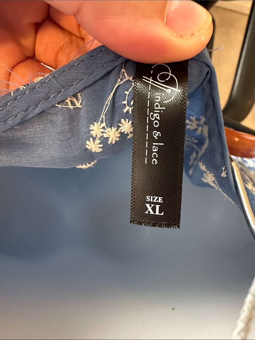 Blue Floral V-Neck Maxi Dress - Picture 7 of 9